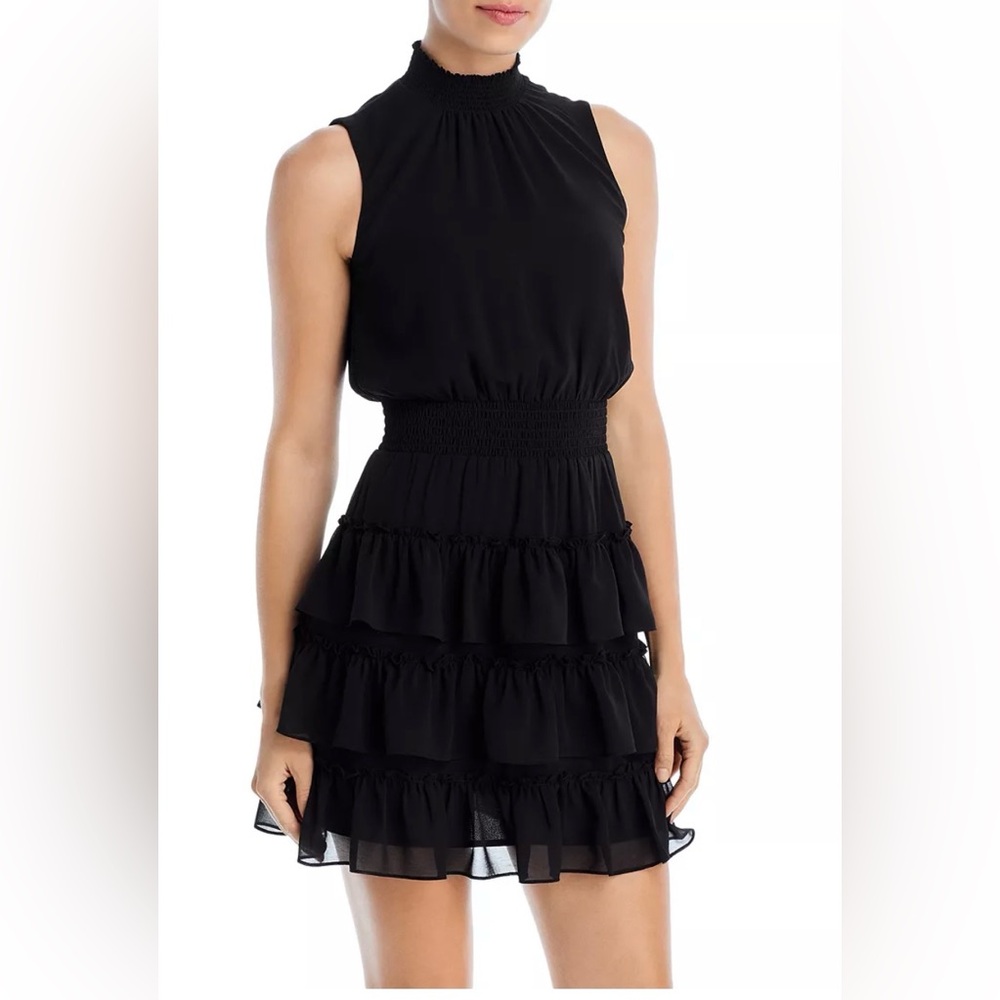 1.STATE Mock Neck Sleeveless Dress